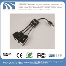 3 in 1 Micro USB OTG Hub Host Kabel Adapter Multi Kabel Für Samsung / Tablet